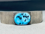 Dynamic Vintage Native American Navajo Sleeping Beauty Turquoise Sterling Silver Bracelet Signed-Nativo Arts