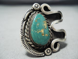 Huge Vintage Native American Navajo Royston Turquoise Sterling Silver Ring-Nativo Arts