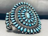 Gasp! Vintage Native American Zuni Turquoise Sterling Silver Bracelet Cuff-Nativo Arts