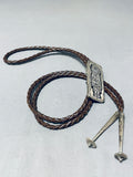Astounding Vintage Native American Navajo Sterling Silver Kachina Bolo-Nativo Arts