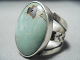 Marvelous Native American Navajo Royston Turquoise Sterling Silver Ring-Nativo Arts