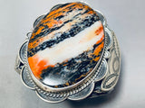 One Of Best Ever Vintage Native American Navajo Museum Petrified Wood Sterling Silver Bracelet-Nativo Arts