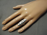 Striking Navajo/ Hopi Sterling Silver Native American Corn Plant Ring-Nativo Arts