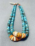 Native American Extremely Rare Vintage Santo Domingo Morenci Turquoise Jacla Pendant-Nativo Arts