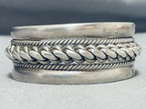 Colossal Vintage Native American Navajo Sterling Silver Chain Links Bracelet-Nativo Arts