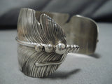 Important Feather Master Native American Navajo Sterling Silver Ben Begaye Bracelet-Nativo Arts