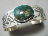 Authentic Jeanette Dale Vintage Native American Navajo Turquoise Sterling Silver Bracelet-Nativo Arts