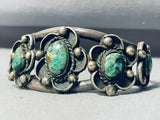 Royston Turquoise Plus Flowers Equal Incredible Vintage Native American Navajo Bracelet-Nativo Arts