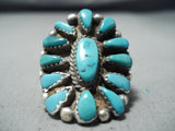Elsie Yazzie Vintage Navajo Turquoise Sterling Silver Ring Native American Old-Nativo Arts
