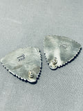 Unique Vintage Native American Navajo Ben Begaye Turquoise Sterling Silver Earrings-Nativo Arts