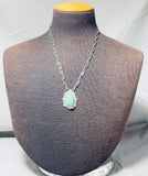 Jake Francosa San Felipe Green Old Kingman Turquoise Sterling Silver Necklace-Nativo Arts