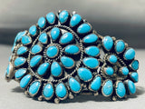 Beautiful Vintage Native American Navajo Turquoise Sterling Silver Bracelet-Nativo Arts