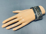 One Of The Most Detailed Native American Navajo Gold Sterling Silver Bracelet-Nativo Arts