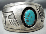 Museum Vintage Hopi/ Native American Navajo Turquoise Sterling Silver Bracelet Old-Nativo Arts