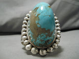The Largest Protruding Domed Turquoise Sterling Silver Native American Navajo Bracelet-Nativo Arts