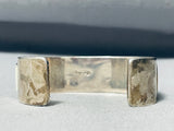 Tommy Jackson Best Vintage Tigers Eye Inlay Sterling Silver Bracelet-Nativo Arts