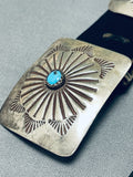 Hand Tooled Vintage Native American Navajo Sterling Silver Concho Belt-Nativo Arts