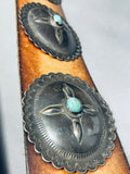 562 Grams Vintage Native American Navajo Turquoise Sterling Silver Concho Belt Old-Nativo Arts