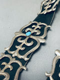 Quality Authentic Vintage Native American Navajo Turquoise Sterling Silver Concho Belt-Nativo Arts