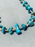 Native American Impressive Vintage Santo Domingo Kingman Turquoise Necklace-Nativo Arts