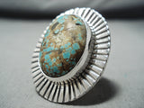 Amazing Navajo Native American 8 Turquoise Sterling Silver Ring-Nativo Arts