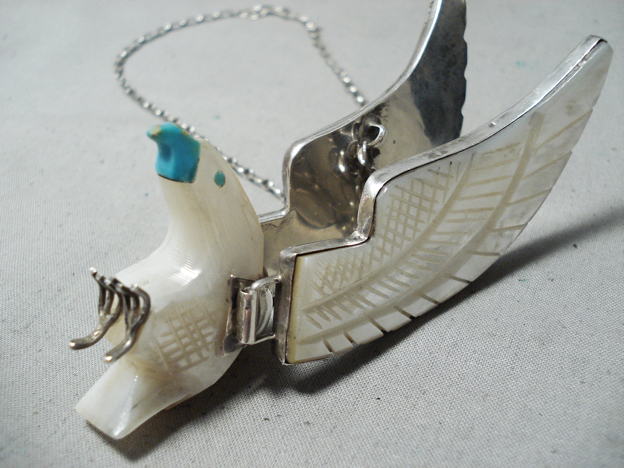 Harpy Eagle Wings II - Leather Wing Necklace by windfalcon on