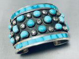 One Of The Best Vintage Native American Zuni Museum Quality Turquoise Sterling Silver Bracelet-Nativo Arts