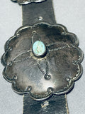 Earlier Very Rare Vintage Native American Navajo Turquoise Sterling Silver Concho Belt-Nativo Arts