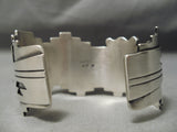 High Grade Vintage Native American Navajo Carico Lake Turquoise Sterling Silver Bracelet-Nativo Arts