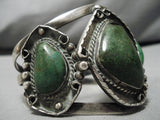 Magnificent Vintage Native American Navajo Chrysocolla Sterling Silver Bracelet-Nativo Arts