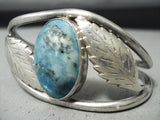 Rare Aqua Stone Vintage Native American Navajo Sterling Silver Turquoise Bracelet-Nativo Arts