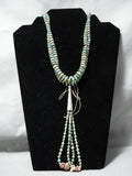 Native American One Of The Best Vintage Santo Domingo Royston Turquoise Sterling Silver Necklace-Nativo Arts