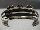 Opulent Vintage Native American Navajo Old Turquoise Sterling Silver Bracelet Old-Nativo Arts