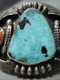 Important Carl Allen Begay Vintage Native American Navajo Turquoise Sterling Silver Bracelet-Nativo Arts