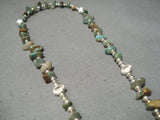 Very Rare Native American Navajo Royston Turquoise Sterling Silver Catholic Rosary Necklace-Nativo Arts