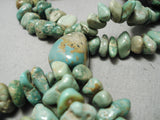 Native American Best Biggest Vintage Santo Domingo Royston Turquoise Sterling Silver Necklace-Nativo Arts