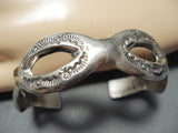 Marvelous Viintage Native American Navajo Sterling Silver Bracelet Signed-Nativo Arts