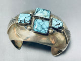 Important Vintage Native American Navajo Spiderweb Turquoise Sterling Silver Bracelet-Nativo Arts
