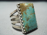 Gorgeous San Felipe Native American Royston Turquoise Sterling Silver Ring-Nativo Arts