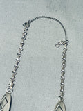 Native American Important Al Platero Thick Silver Sterling Inlay Turquoise Vintage Necklace-Nativo Arts