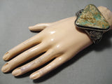 One Of Best Vintage Native American Navajo Triangle Royston Turquoise Sterling Silver Bracelet-Nativo Arts
