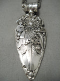 Thick And Heavy!! Detailed Native American Navajo Sterling Silver Arrowhead Necklace-Nativo Arts