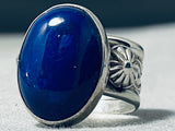Stunning Ben Begaye (d.) Native American Navajo Lapis Sterling Silver Ring-Nativo Arts