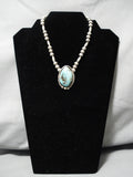 Important Vintage Native American Navajo Wil Singer Turquoise Sterling Silver Necklace-Nativo Arts