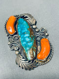 One Of The Best Ever Vintage Native American Navajo Bisbee Turquoise Sterling Silver Pendant-Nativo Arts