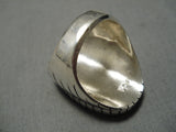 Incredible Vintage Native American Navajo Ray Jack Huge Turquoise Sterling Silver Ring-Nativo Arts