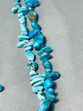 200 Gram Vintage Native American Navajo Turquoise Sterling Silver Necklace-Nativo Arts