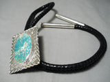 Huge Native American San Felipe Royston Turquoise Sterling Silver Bolo-Nativo Arts