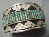 Best Vintage Native American Navajo Dan Jackson Green Turquoise Sterling Silver Bracelet-Nativo Arts