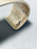 Rare Vintage Native American Hopi Hand Carved Sterling Silver Bracelet Cuff-Nativo Arts